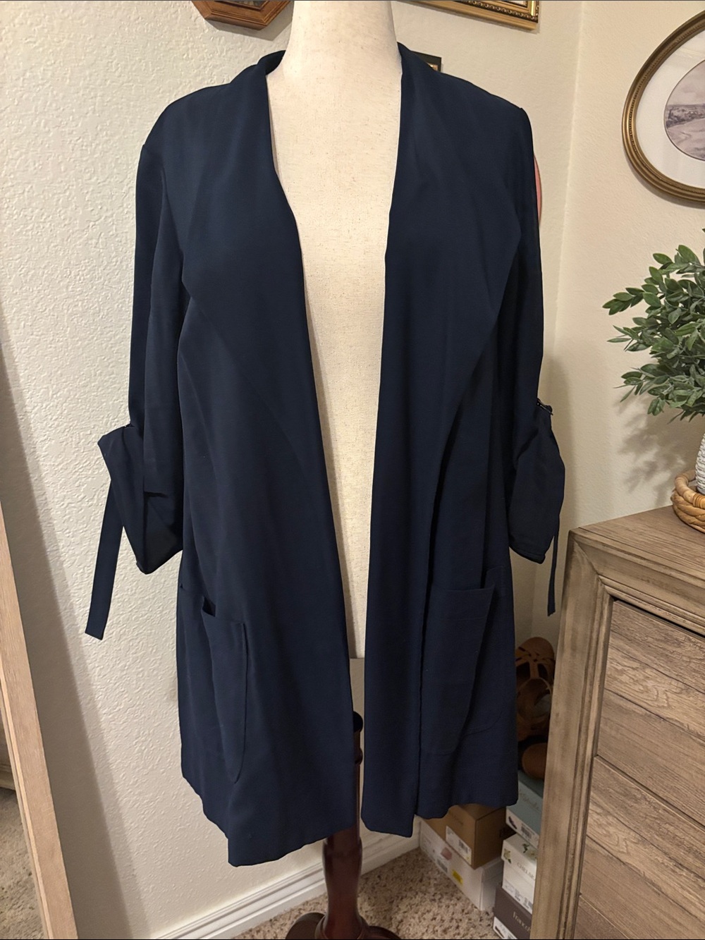 Lane Bryant Navy Open-Front Lightweight Blazer-Size 18/20
